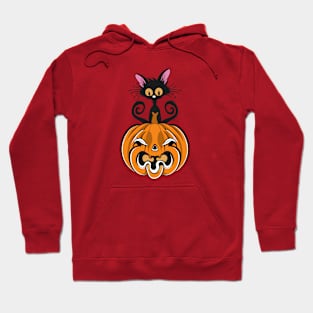 Halloween Black Cat Pumpkin Hoodie